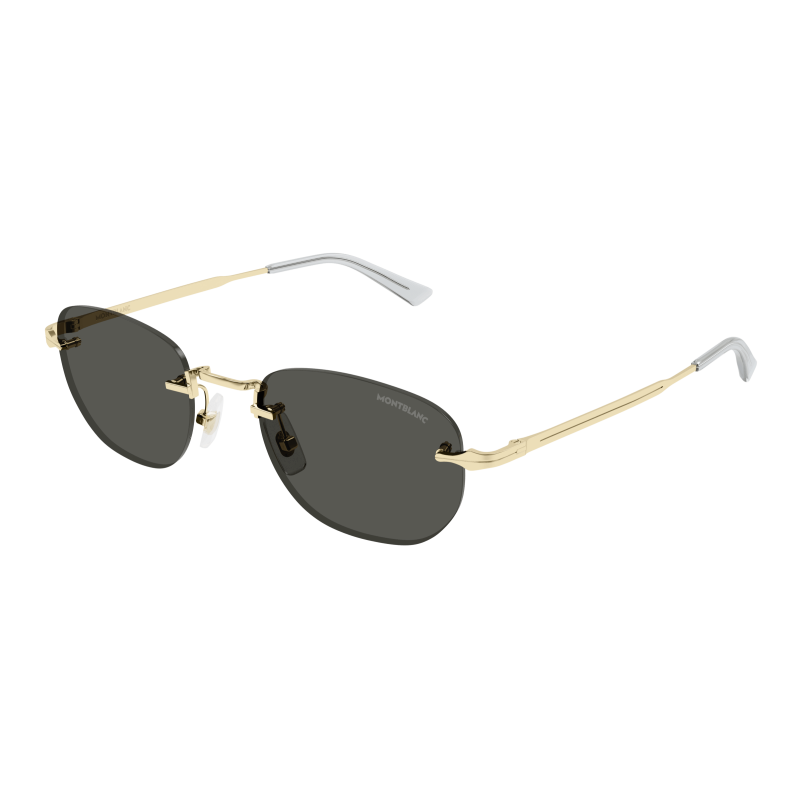 Foto Occhiali da sole Montblanc MB0303S 53 001 gold gold grey