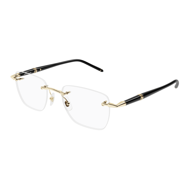 Foto Occhiali da vista Montblanc MB0346O 53 001 gold black transparen