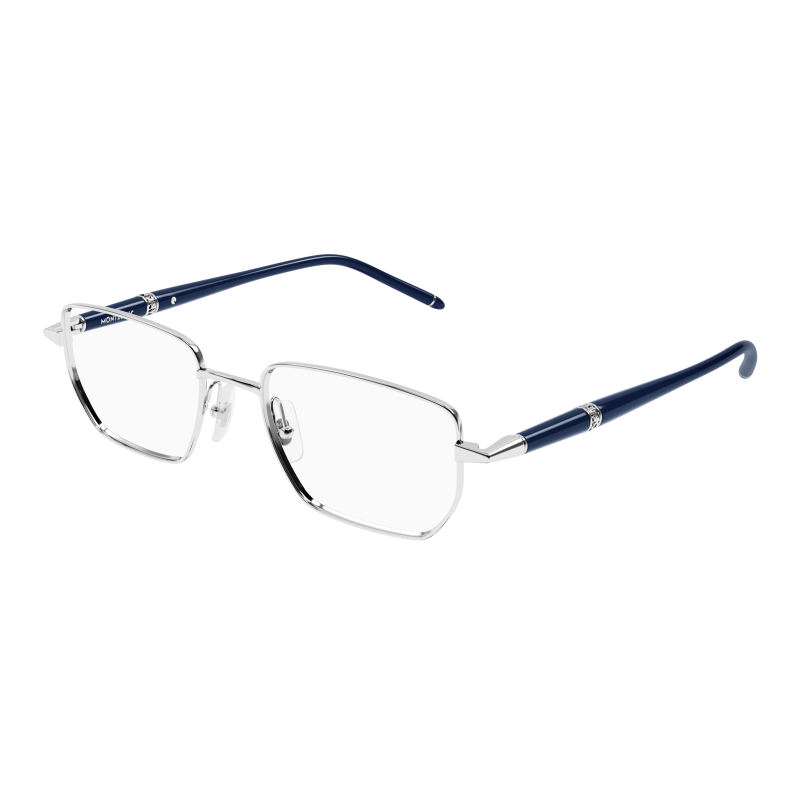 Foto Occhiali da vista Montblanc MB0347O 54 005 silver blue transpare