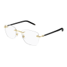 Foto Occhiali da vista Montblanc MB0274O 53 001 gold black transparen