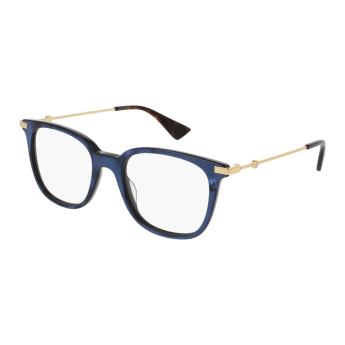 Foto Occhiali da vista Gucci GG0110O 49 005 blue gold transparent