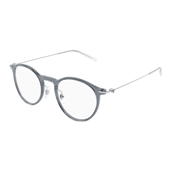 Foto Occhiali da vista Montblanc MB0099O 48 001 grey silver transpare