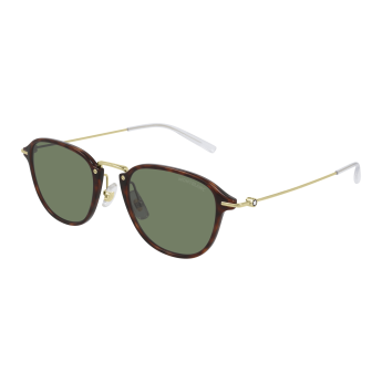 Foto Occhiali da sole Montblanc MB0155S 51 002 havana gold green