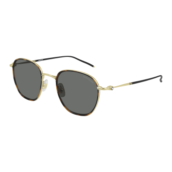 Foto Occhiali da sole Montblanc MB0160S 52 006 havana gold grey