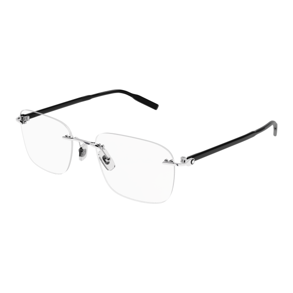 Foto Occhiali da vista Montblanc MB0222O 55 001 silver black transpar