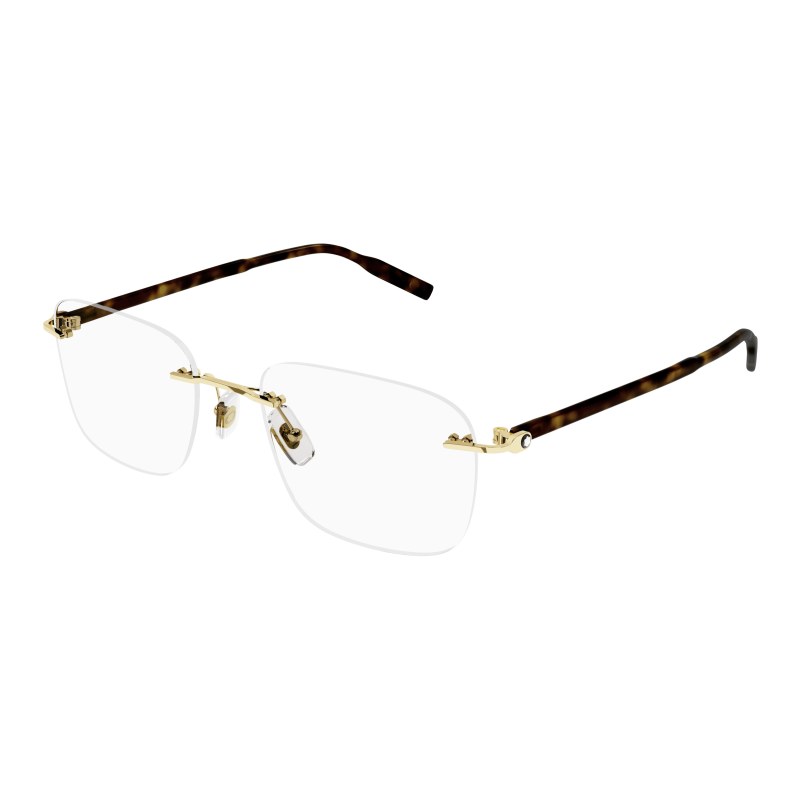 Foto Occhiali da vista Montblanc MB0222O 58 006 gold havana transpare