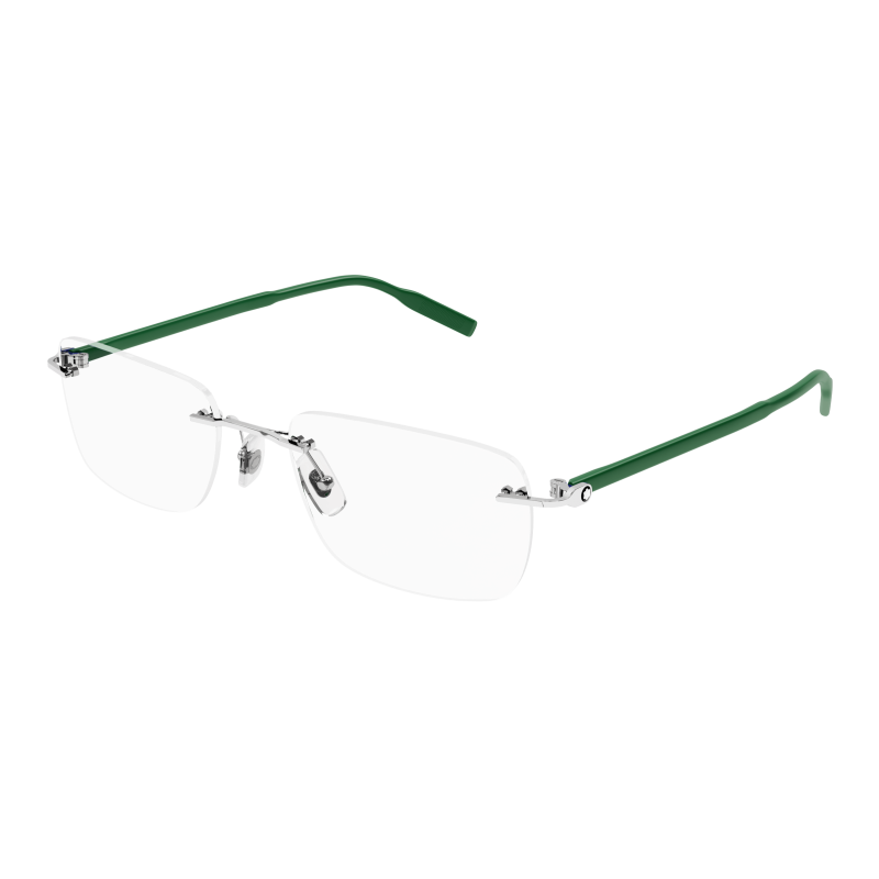 Foto Occhiali da vista Montblanc MB0221O 57 004 silver green transpar