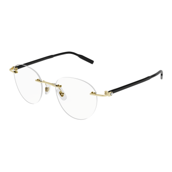 Foto Occhiali da vista Montblanc MB0224O 49 001 gold black transparen