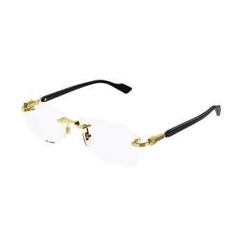 Foto Occhiali da vista Gucci GG1221O 56 001 gold black transparen