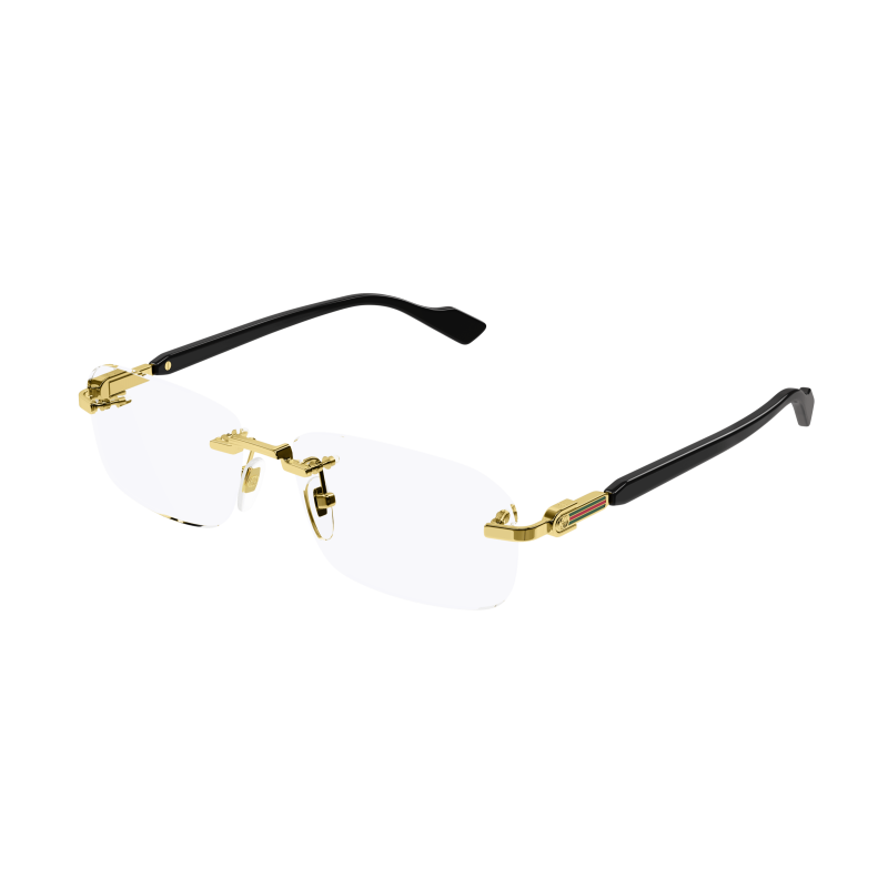 Foto Occhiali da vista Gucci GG1221O 56 001 gold black transparen