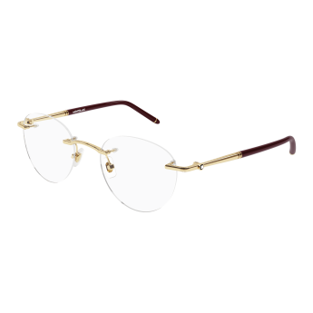 Foto Occhiali da vista Montblanc MB0244O 51 003 gold burgundy transpa